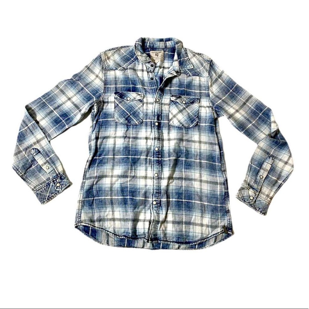 Garcia Jeans Blue and White Flannel Shirt